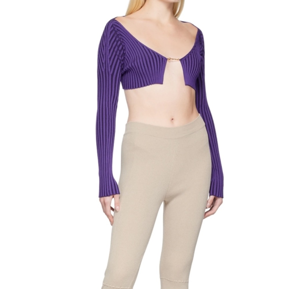 JACQUEMUS
Purple 'La maille Pralù' Cardigan